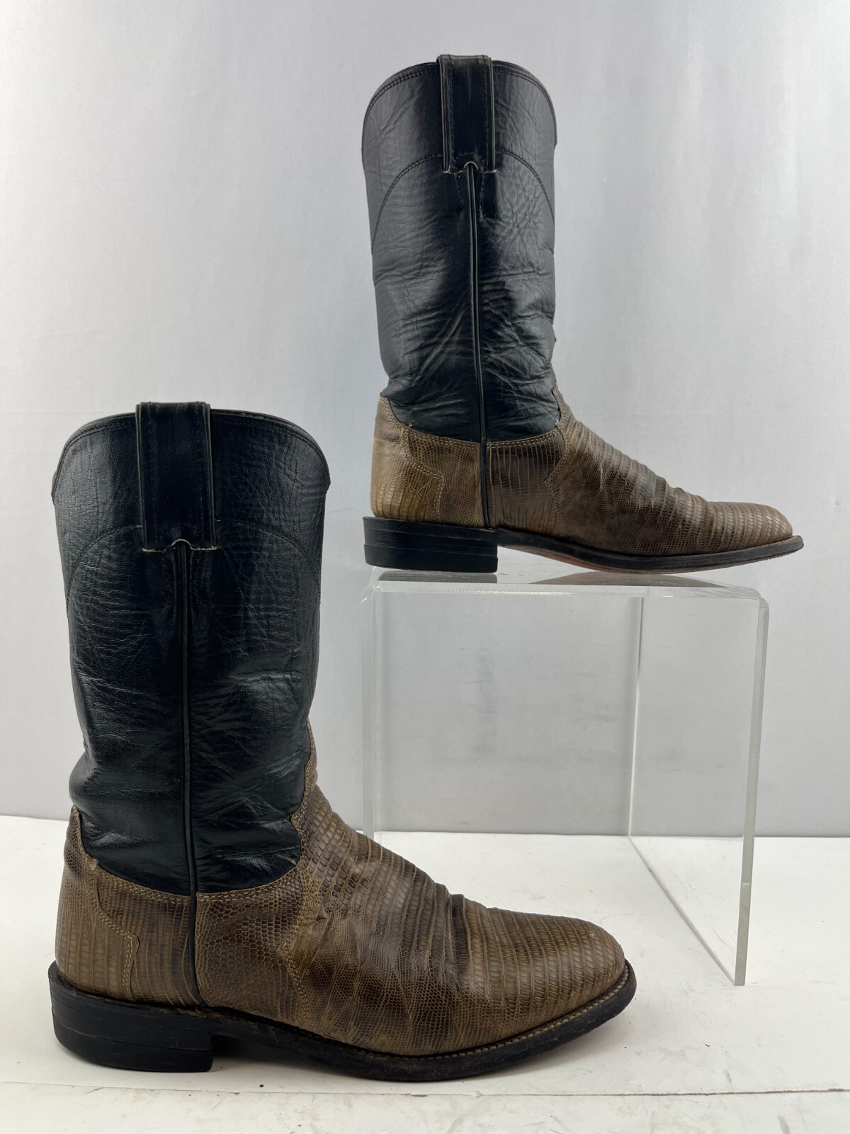 Lizard Roper Cowgirl Boots Size 6.5 B 