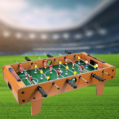 Wooden Mini Foosball Table Top Football Soccer Game Set Kids Family Desktop Toy - Picture 3 of 17
