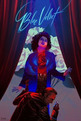 Blue Velvet by Kevin Tong Ltd Edition x/200 Screen Print Mondo