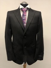 CALVIN KLEIN COLLECTION SUIT JACKET/BLAZER PURE WOOL IN CHARCOAL 40R BNWT
