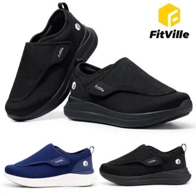 FitVille Diabetiker Schuhe Herren Weit Senioren Gesundheit Hausschuhe Gr.39-50