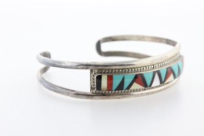 Rydell & Lynette Yuselew Zuni Sterling Silver Multistone