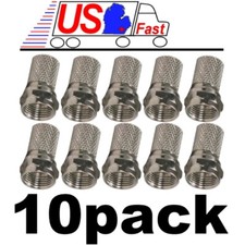 Lot10x/pk/pc RG6 F-Type Male Twist-On Coax Coaxial Cable RF Connector Adapter TV