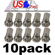 Lot10x/pk/pc RG6 F-Type Male Twist-On Coax Coaxial Cable RF Connector Adapter TV