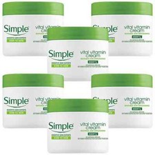 6 x 50ml Simple Kind to Skin Vital Vitamin Night Cream for Sensitive Skin