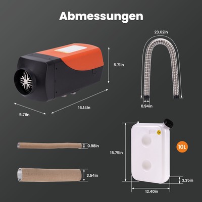 Likaci Diesel Heater VEVOR 5KW Diesel Air Heater 12V Diesel