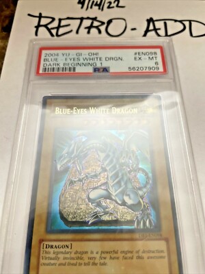 Yu-Gi-Oh! Blue-Eyes White Dragon Dark Beginning 1 DB1-EN098 PSA 6 Yu-Gi-Oh! Blue-Eyes White Dragon Dark Beginning 1 DB1-EN098 PSA 6