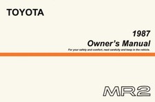 1987 Toyota MR2 Owner's Manual