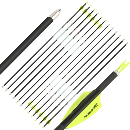32" Pure Carbon Arrows Recurve Bow Shooting Hunting 24T SP300-1000 ID4.2mm 003" - Picture 21 of 36