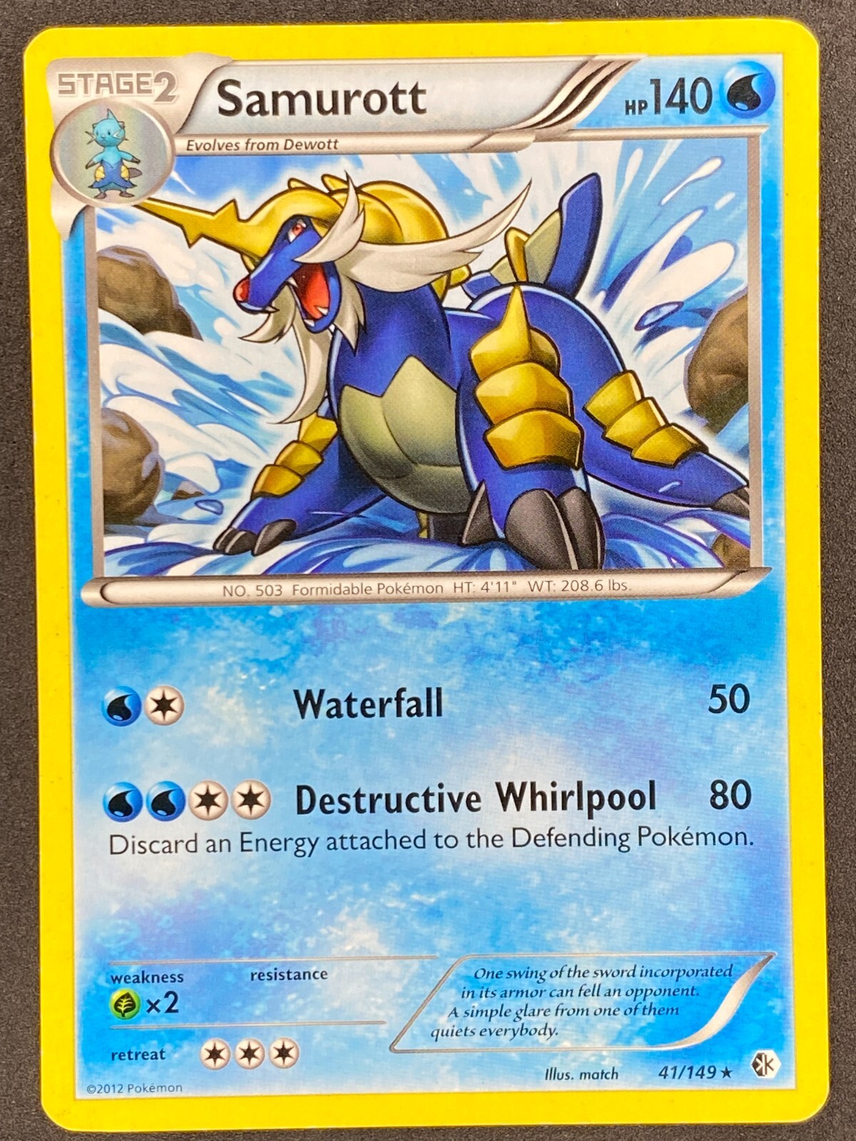 Pokémon Samurott Non Holo 41/149 BCR Boundaries Crossed LP