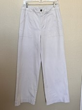 Nili Lotan x Target Wide Leg Pants Cream /White Size 10 Birch