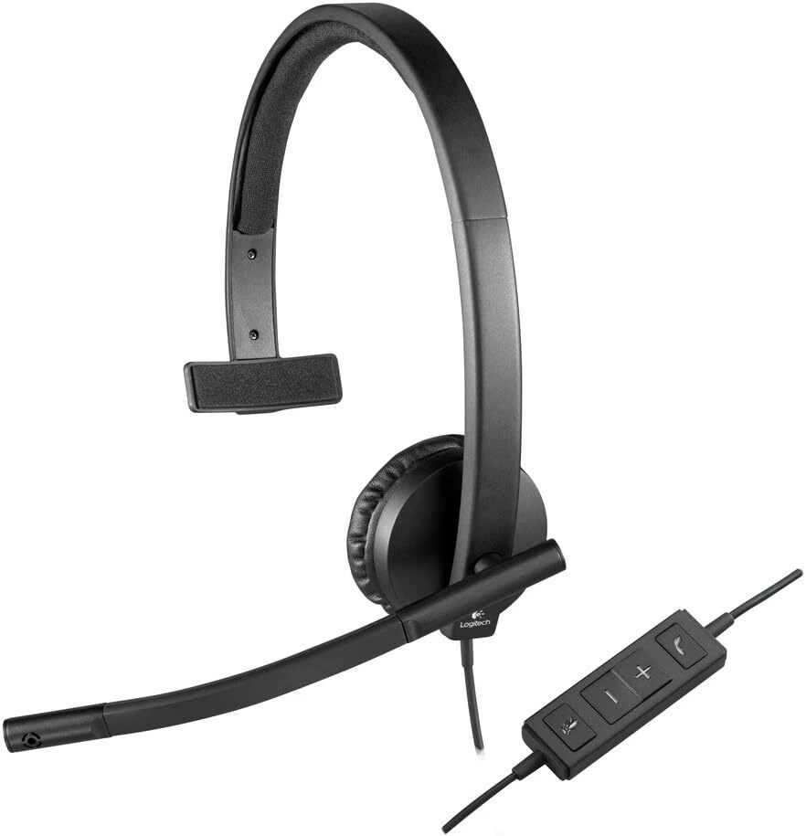 Logitech H570e USB Mono Wired Headphones with Noise-Cancelling Microphone - Image 2 of 4