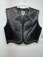 New Women’s 1849 Authentic Ranchwear Black Western Show Vest XL WW-67