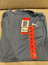 Puma Men's Short Sleeve T Shirt Active Stretch Blue Medium NWT
