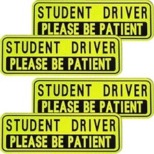 4 PCS Student Driver Magnet for Car, New Driver Magnet for Car, Please Be Patien