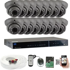 GW Security Camera System- 24 LED Cameras, 32 Channels, DVR