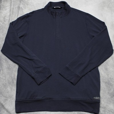 TravisMathew Pullover Mens Medium Blue 1/4 Zip Long Sleeve Golf Stretch Top