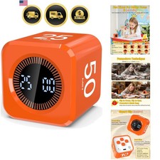 Digital Pomodoro Timer Cube 5/10/25/50min, Visual Productivity Flip Timer for...