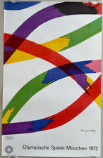 Poster Manifesto Piero Dorazio - Monaco 1972 Olimpiadi - Italia astratta