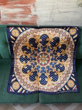 Vintage DAR Constitution Hall Silk Scarf Our National Landmark Medallion Carpet