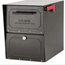 6200Z-10 Oasis Classic Locking Post Mount Mailbox, 18"D x 11.5"W x 14"H ,Grap...