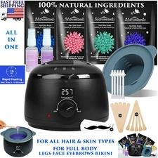 ELECTRIC WAX WARMER MACHINE FOR FULL BODY ALL SKIN TYPES 100% NATURAL WAX BEADS