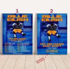 Custom Billie Eilish HIT ME HARD AND SOFT Tour US 2025 Poster