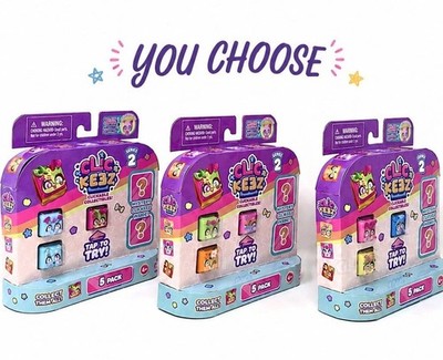 Clickeez Series 5-Pack | 5 Collectible Character Keyboard Keys Click and Clack