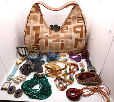 lotto bijoux vintage anni 70/80 borse collane orologi orecchini spille
