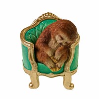 Werner Voß Dekofigur Faultier Auf Sessel, Polyresin, Bunt, 17 Cm, 56311