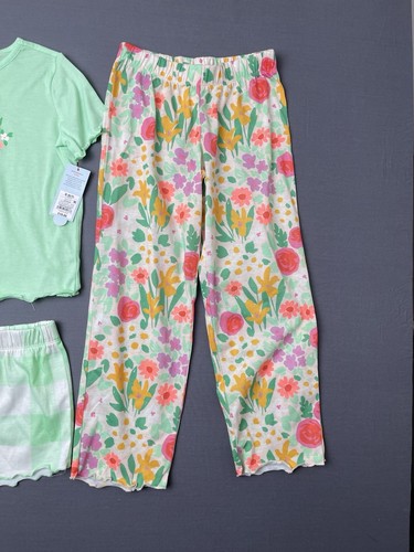 Cat & Jack Girls 3 Piece Colorful ‘Early Bird’ Sleep Set Size SMALL(6/7) - Picture 7 of 12