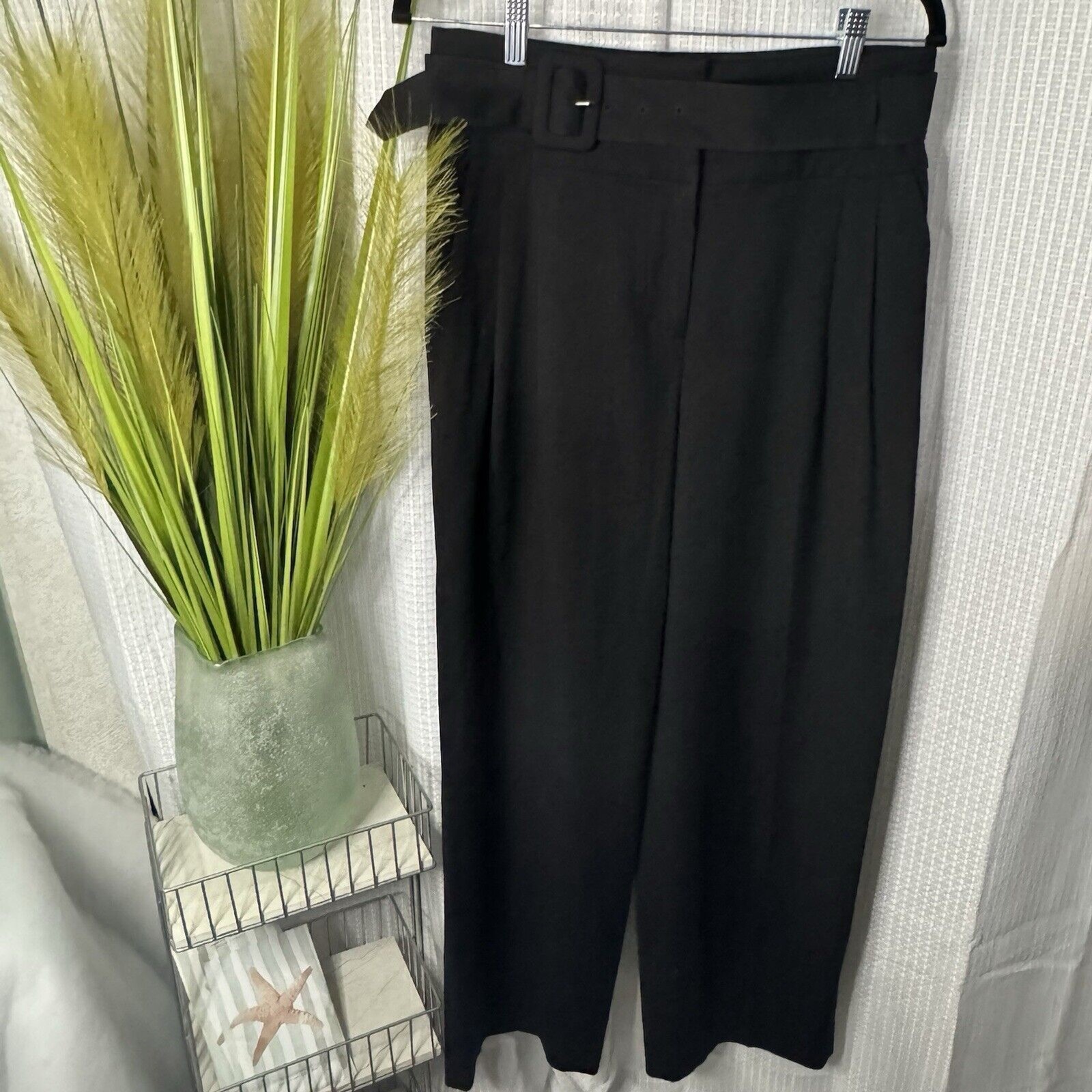 ALTRA Pantaloni eleganti neri Paris Atelier & Other Stories donna 6 gambe larghe con cintura
