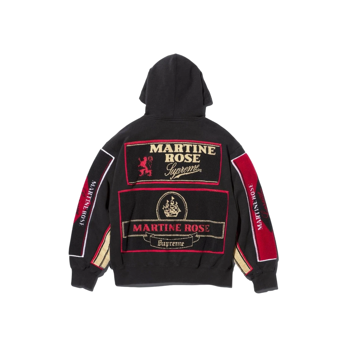 Sweat à capuche zippé Supreme x Martine Rose Towel noir   24FW