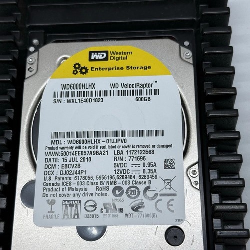 Unidad de disco duro WD VelociRaptor 600 GB 10 K 10000 rpm 32 MB 2,5" - 3,5" con IcePack WD6000HLHX - Imagen 6 de 8