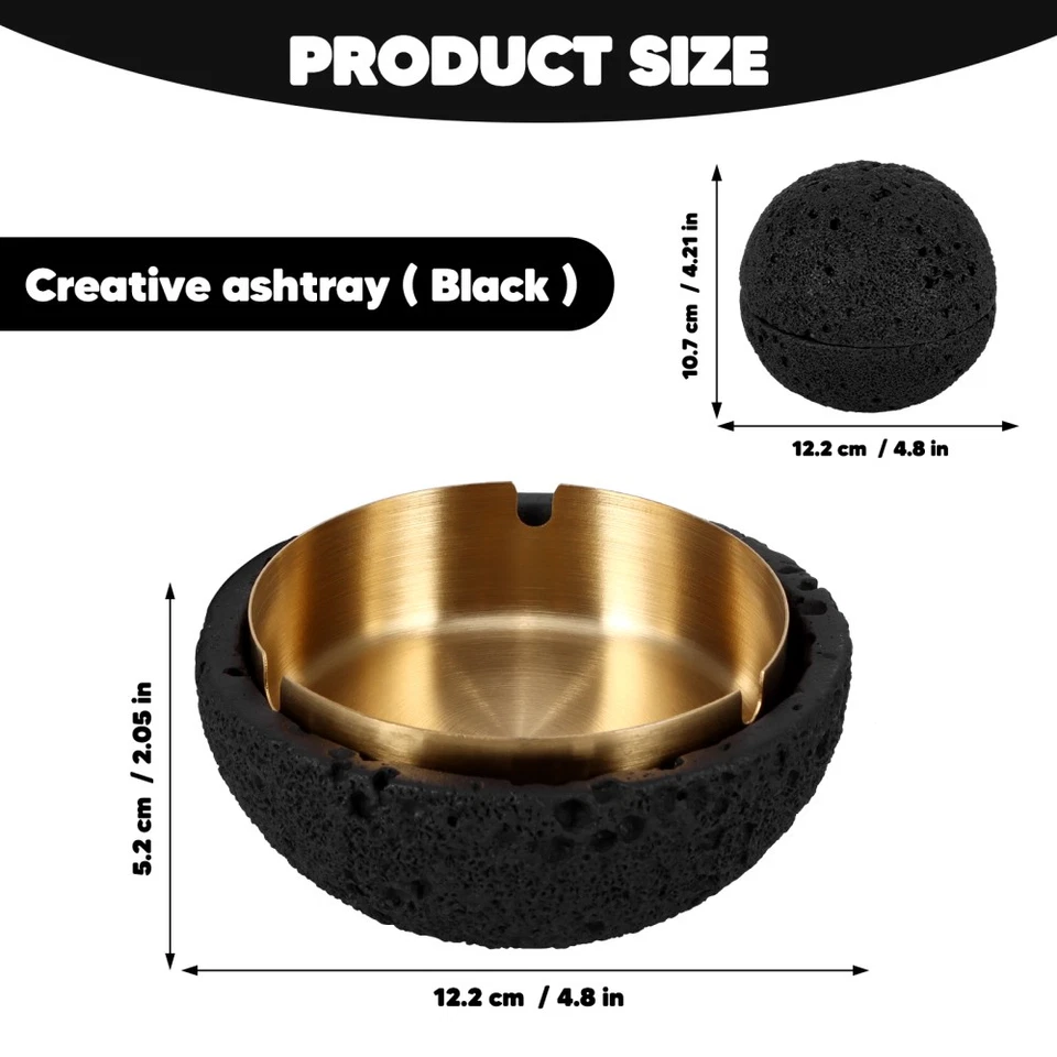 Aschenbecher Großer mit Deckel Winddichter Tischaschenbecher außen XL - Bild 3 von 4