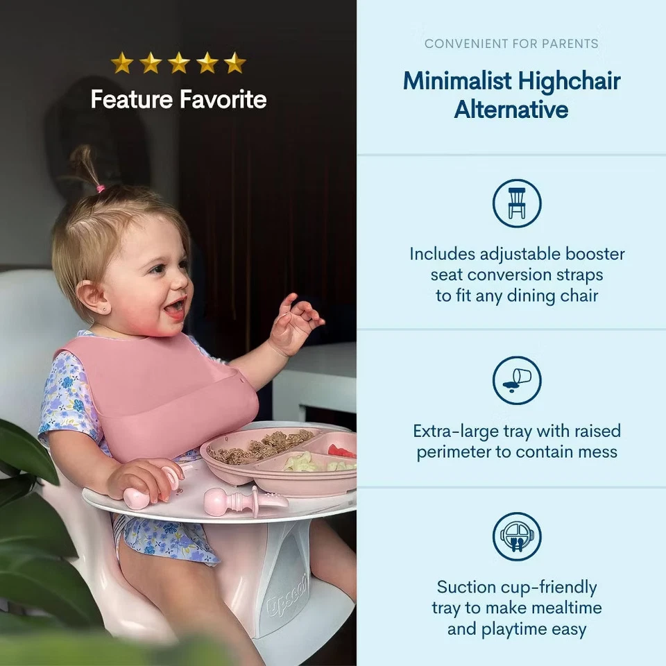 Asiento elevador y piso para bebé Upseat - rosa Foto 4 de 4