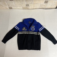 Polo Ralph Lauren Sweater 4T Blue Downhill Racing Series Skiing 14 Wool/Cotton