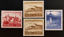 Norway Year 1977 Buildings Stamps Series I Complete MNH