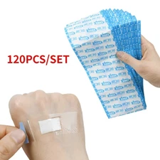 120pcs Transparent Waterproof Band-Aids Adhesive Plasters for Adults & Kids