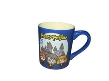 Taza de café de cerámica estilo Chibi Harry Potter Hogwarts Trio Harry, Ron & Hermione