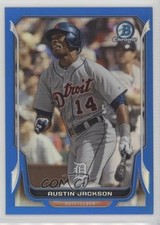 2014 Bowman Chrome Blue Refractor 10/250 Austin Jackson #74 3c7