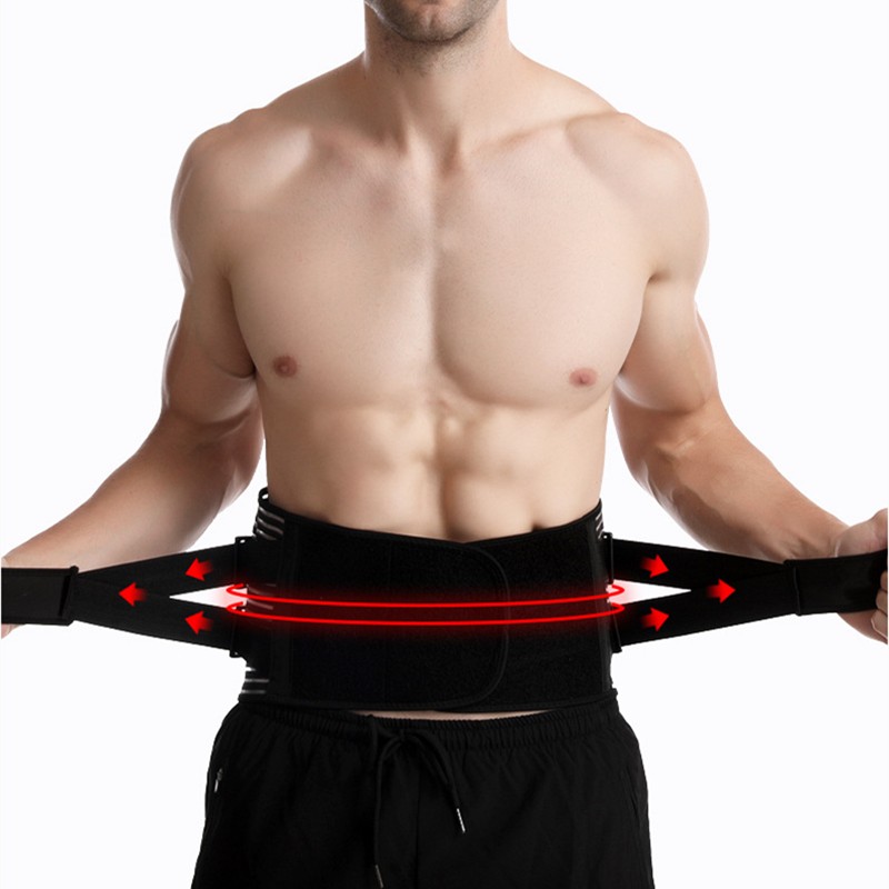 DOUBLE PULL LUMBAR LOWER BACK SUPPORT BELT BRACE NEOPRENE FOR SPINE ...