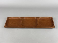 Vintage Teakholz Schale Snackschale Teakwood 80er Jahre 3Fächer