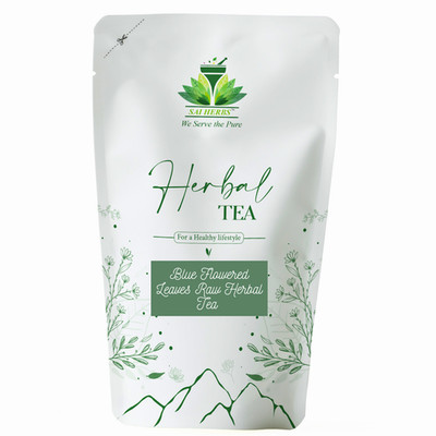 SAI HERBS Blue Flowered Leaves Raw Herbal Tea - Glory Tree Leaves Raw Herbal Tea