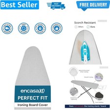 Image of Ironing Board Cover and Pad 72x30 cm - Thick 2mm Foam Padding, Drawstring Tig...
