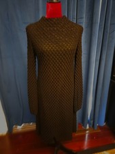 Vestido Audrey Hepburn Propio y Usado Años 70 Negro Tejido Manga Larga Sydney Guilaroff