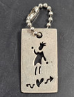 Vintage Native American Sterling Silver Cut Out Tag Charm Pendant 7.3g Signed — photo 2