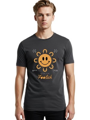 Refuse-To-Be-Foolish Mens Graphic Tee,100% Cotton,Casual Summer Wear