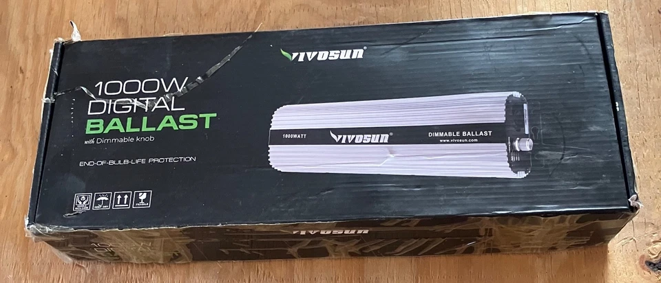 Lastre Electrónico Digital Regulable VIVOSUN 1000w para Bombilla MH HPS 120~240V Foto 2 de 2