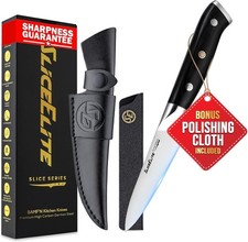 Cuchillo de pelar SliceElite de 3,5 pulgadas mango de madera de pakka de acero alemán de alto carbono